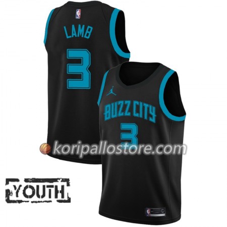 Charlotte Hornets Jeremy Lamb 3 2018-19 Jordan Brand City Edition Musta Lasten Pelipaidat Swingman